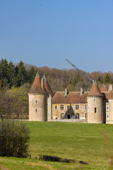 Obraz premium Chateau de Saint Emiland restoration in Bourgogne Franche Comte France