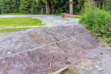 Gravel Pile at Forest Construction Site