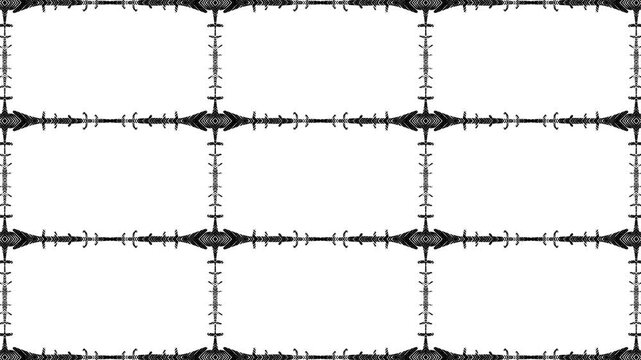3x3 Blank Grid with Black Borders. Multi-Panel. Nine-Section Framework. Rows and Columns