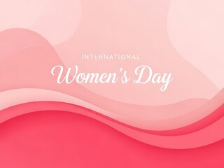 International womens day celebration with pink wave design