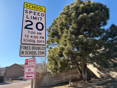 School Speed Limit Sign 20 mph 