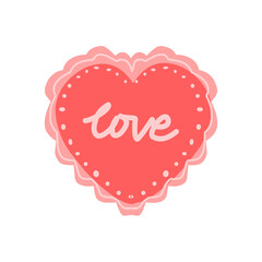 red heart on white background