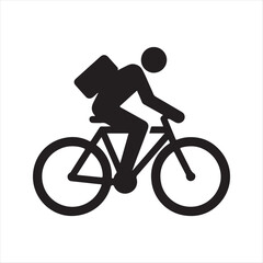 Obraz premium bicycle commuter vector silhouette line art icon idea collection