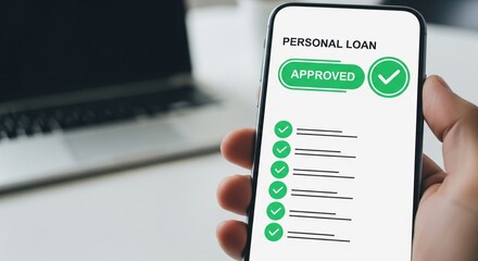 Personal Loan Approved on Smartphone Screen
