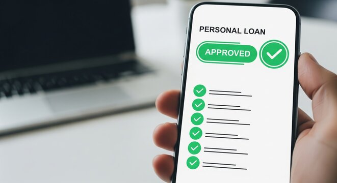 Personal Loan Approved on Smartphone Screen