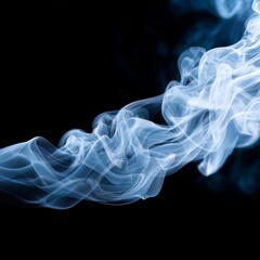 Fototapeta premium A blue smoke on a black background