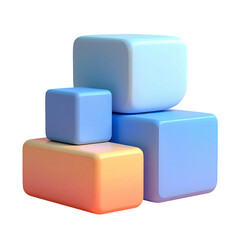 Obraz premium Abstract colorful cubes arrangement