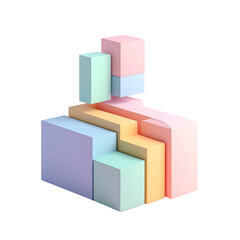 Obraz premium Abstract geometric blocks composition