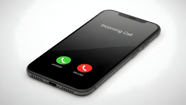 Smartphone with active incoming call screen