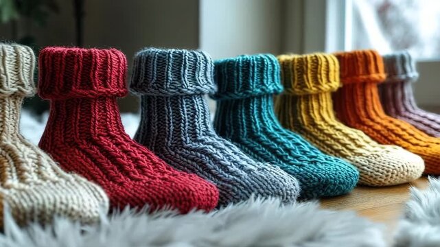 colorful wool socks