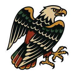 Fototapeta premium PNG Bold vintage eagle illustration.