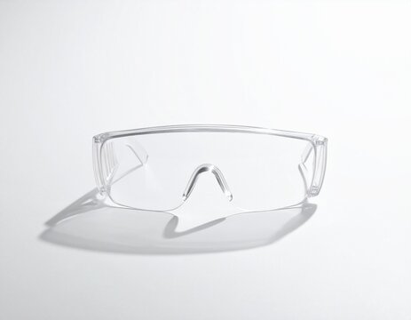 Gafas de seguridad industrial en fondo blanco