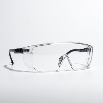 Gafas de seguridad industrial en fondo blanco