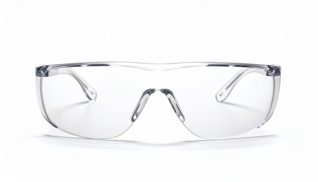 Gafas de seguridad industrial en fondo blanco