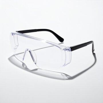 Gafas de seguridad industrial en fondo blanco