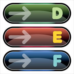 Arrow and alphabet on signage