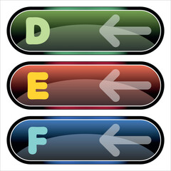 Arrow and alphabet on signage