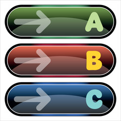 Arrow and alphabet on signage