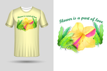 Colorful Floral T-Shirt vector Design