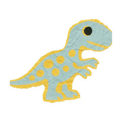 Obraz premium PNG Colorful dinosaur paper art