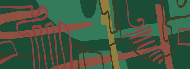 Abstract image for printing. Picture for modern interiors. The picture is painted by hand on a tablet. © neurostructure