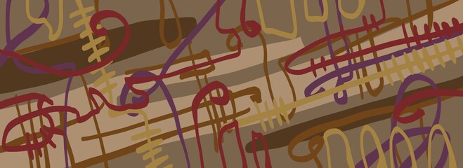 Abstract image for printing. Picture for modern interiors. The picture is painted by hand on a tablet. © neurostructure