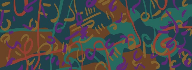 Abstract image for printing. Picture for modern interiors. The picture is painted by hand on a tablet. © neurostructure