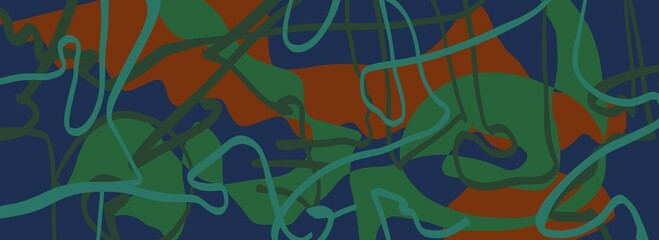 Abstract image for printing. Picture for modern interiors. The picture is painted by hand on a tablet. © neurostructure