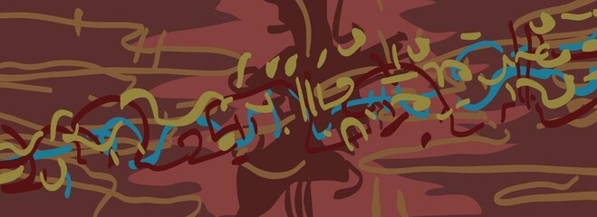 Abstract image for printing. Picture for modern interiors. The picture is painted by hand on a tablet. © neurostructure