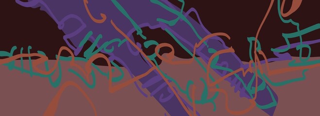 Abstract image for printing. Picture for modern interiors. The picture is painted by hand on a tablet. © neurostructure