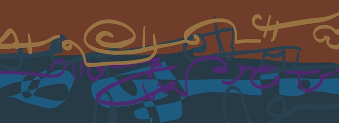 Abstract image for printing. Picture for modern interiors. The picture is painted by hand on a tablet. © neurostructure