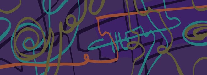 Abstract image for printing. Picture for modern interiors. The picture is painted by hand on a tablet. © neurostructure