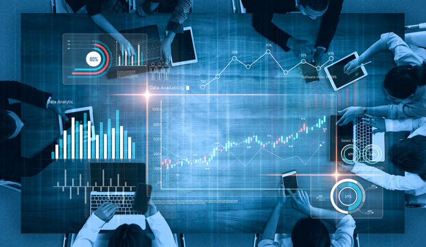 Data analytics dashboard with charts, indicators, and performance metrics, reveals trends, data analytics drives growth, supports insight, and data analytics improves decisions. Vouch