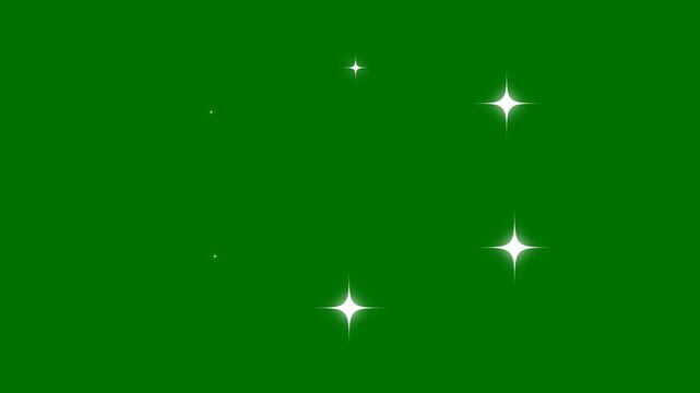 Fast twinkling stars animated background twinkling stars animation green screen loop video glowing glitter burst sparkle effect overlay magic dust fairy light transition seamless 4k