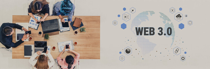 A map of global Web 3.0 decentralized applications and services. The ecosystem includes cryptocurrency, blockchain, and decentralized finance (DeFi). Motif