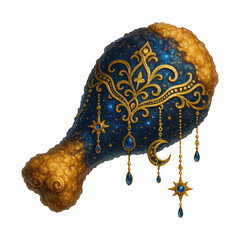 Fototapeta premium PNG Ornate cosmic-themed decorative drumstick