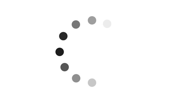 dotted round loading page video white background.4k animation