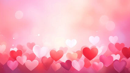 valentine background with hearts
