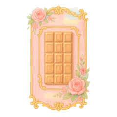 Fototapeta premium PNG Elegant floral chocolate illustration