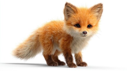 Obraz premium ultra realistic 3D baby fox cub