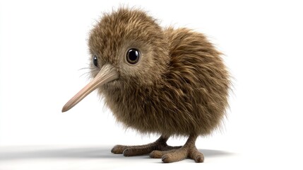 ultra realistic 3D baby kiwi bird