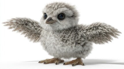 Obraz premium ultra realistic 3D baby seagull chick