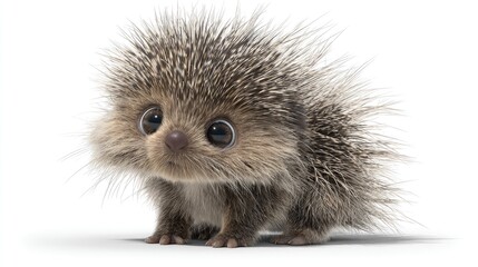 Fototapeta premium ultra realistic 3D baby porcupine