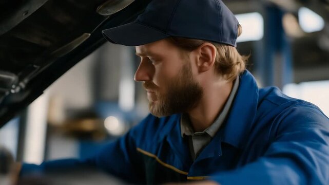 A professional automotive garage operates as a fully equipped workshop, providing vehicle diagnostics, mechanical repairs, routine maintenance, and reliable car service solutions. cinematic color