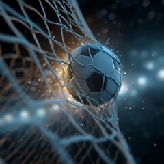 Football goal explosion dynamic match success competitive sports image