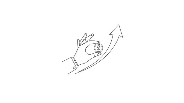 money saving grow up icon motion video suitable to your invest, brand, advertisement, template, marketing, technology, and more