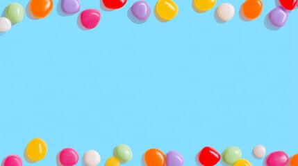 Elegant candy-themed background with colorful gumdrops for Gumdrop Day
