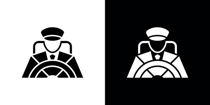 Two contrasting views of a chauffeur driving a classic car