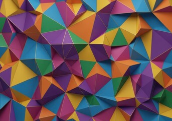 Obraz premium A seamless abstract geometric pattern featuring repeating polygonal shapes and lines, useful for graphic design or digital wallpaper, abstract, shape, rendering