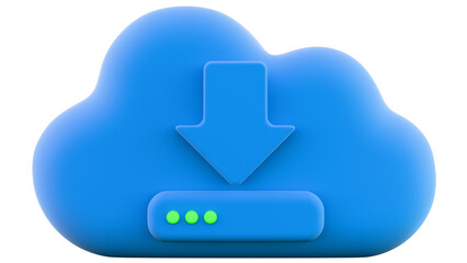 Obraz premium Cloud storage technology icon. Icon for uploading data to cloud storage. Icon for transferring information to cloud storage.